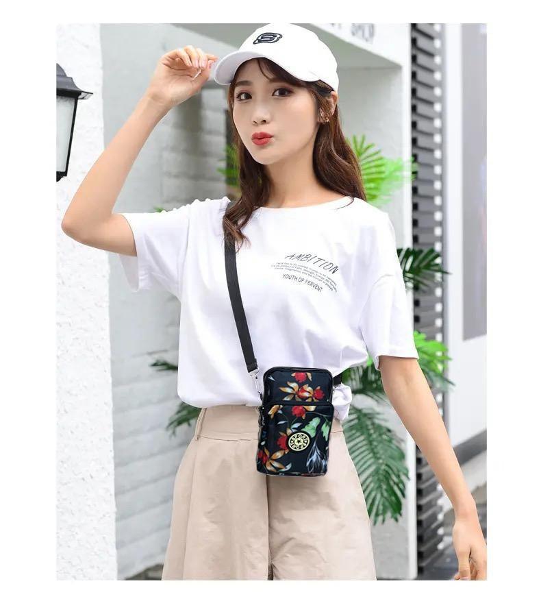 Women's Nylon Printed Shoulder Bag - TACHNBEAUTY