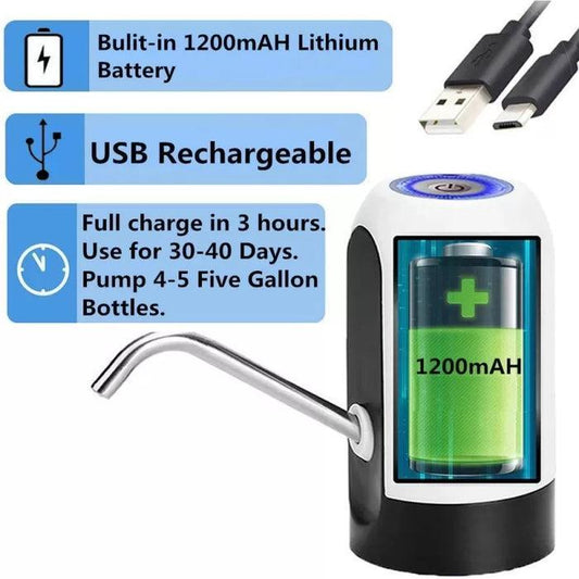 Portable & Rechargeable Electric Water Pump - 1 Pc for Hassle - Free Water Dispensing - TACHNBEAUTY