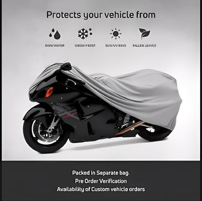 Bike Top Cover Water & Scratch Proof Bike Top Cover Bike PARACHUTE with Pu Coating - Fits for cd70CC, and 125cc all bikes - TACHNBEAUTY