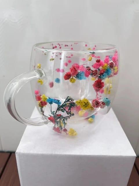Real Flower Double - Layer Glass Cup - TACHNBEAUTY