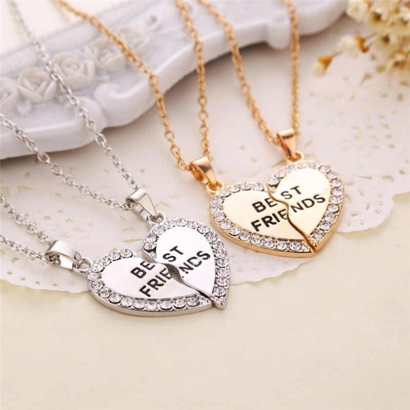 2 Pairs Best Friend Necklace - Golden & Silver - TACHNBEAUTY