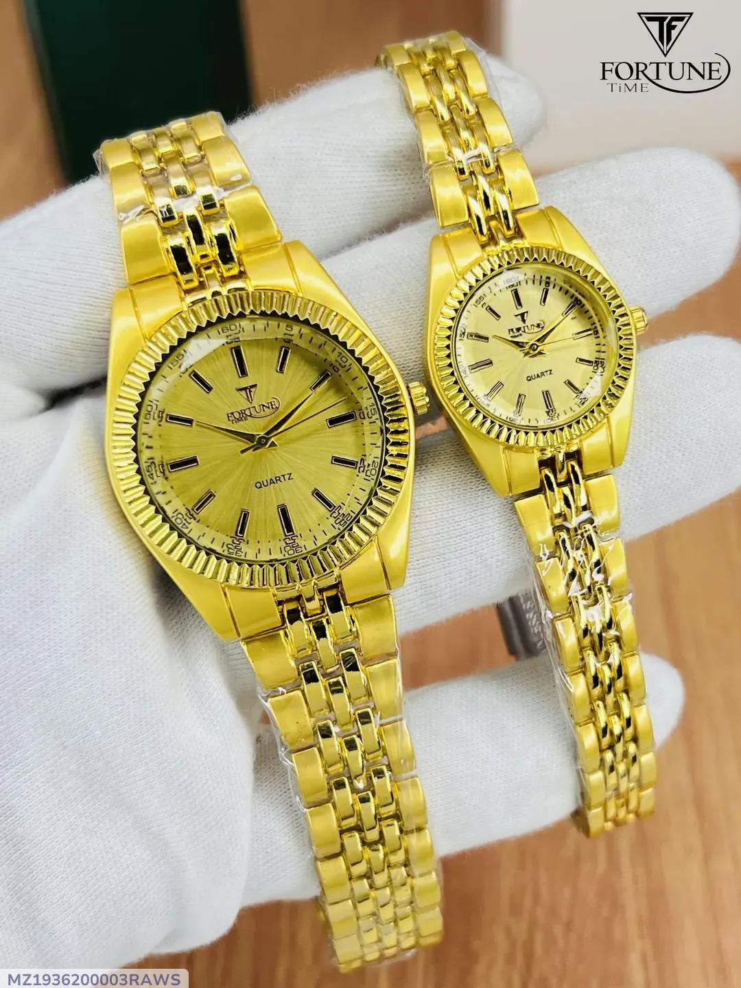 Elegant Unisex Quartz Watch Set - 2 Pcs Analogue Couple Timepieces - TACHNBEAUTY