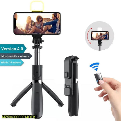 Selfie Stick With LED Light Mini Tripod Stand - TACHNBEAUTY