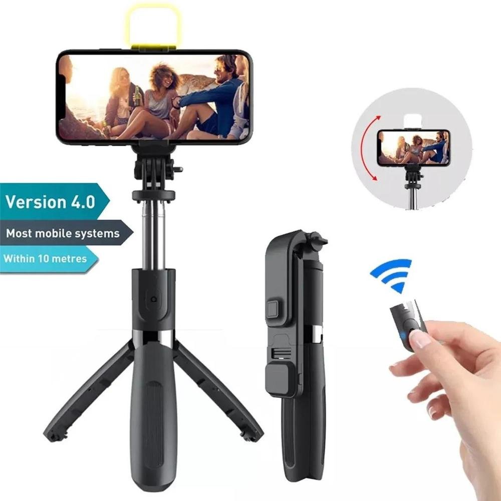 Selfie Stick With LED Light Mini Tripod Stand - TACHNBEAUTY