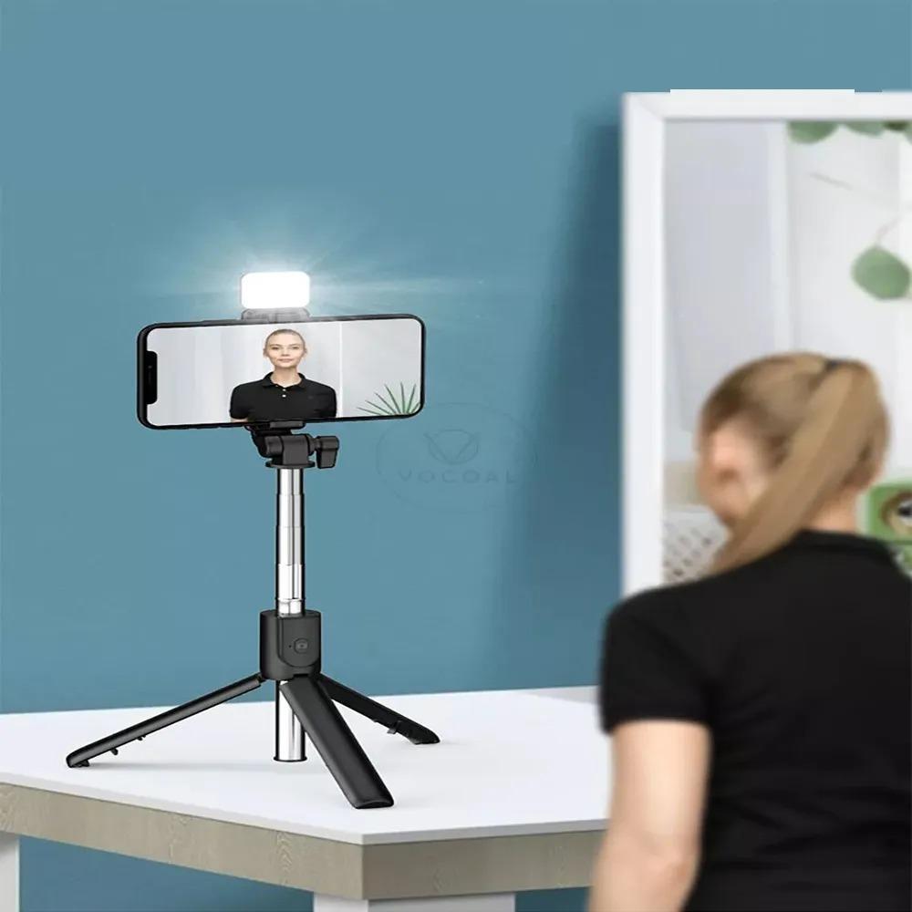 Selfie Stick With LED Light Mini Tripod Stand - TACHNBEAUTY