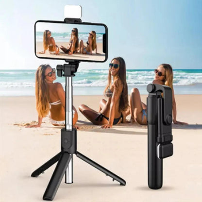 Selfie Stick With LED Light Mini Tripod Stand - TACHNBEAUTY