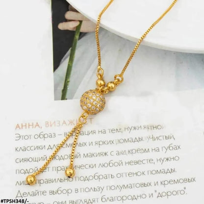 Ball Design Gold Plated Zircon Necklace - TACHNBEAUTY